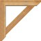 Ekena Millwork Traditional Slat Rough Sawn Bracket w/ Offset Brace, Western Red Cedar, 6"W x 30"D x 30"H BKT0604X30X30TRA06RWR - alternate 3
